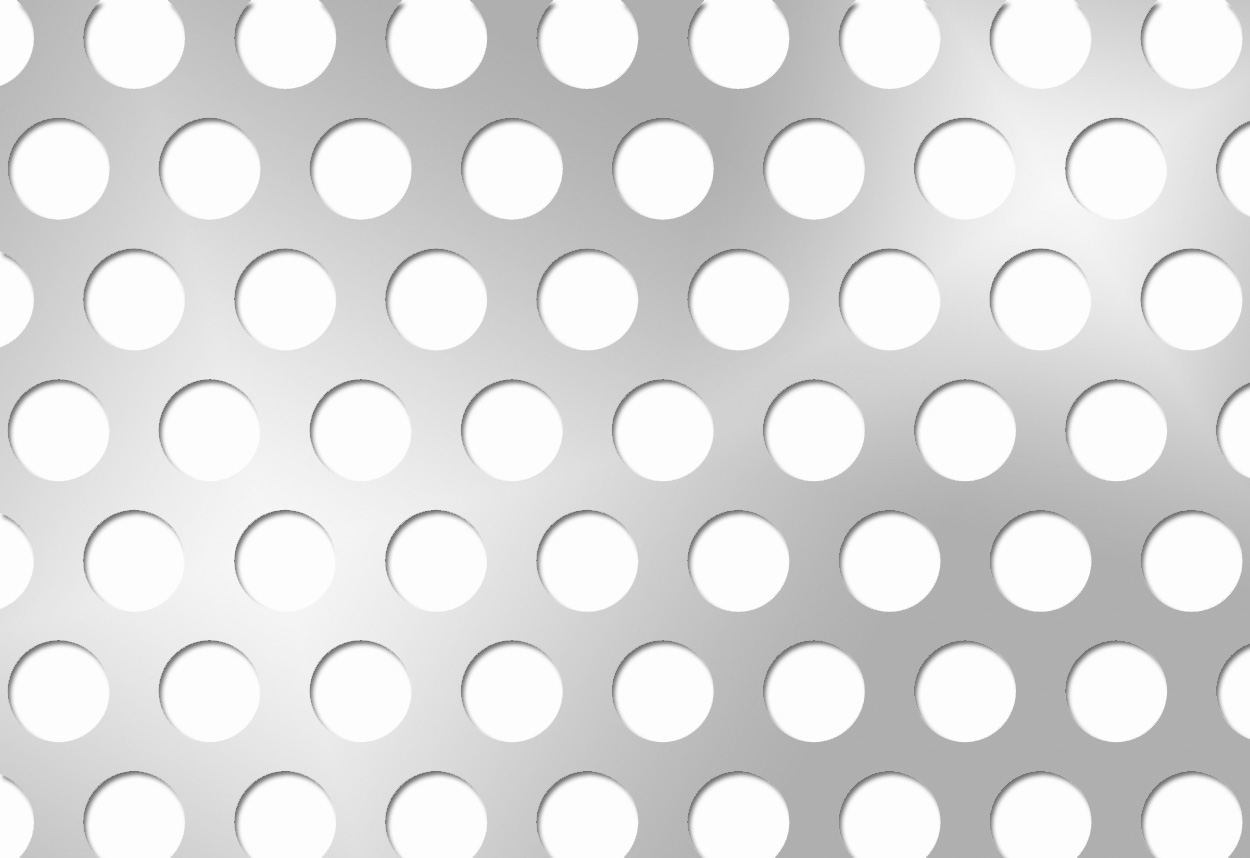 Tablă perforată inox AISI304 1000x2000x1.5 R15 T22 60°