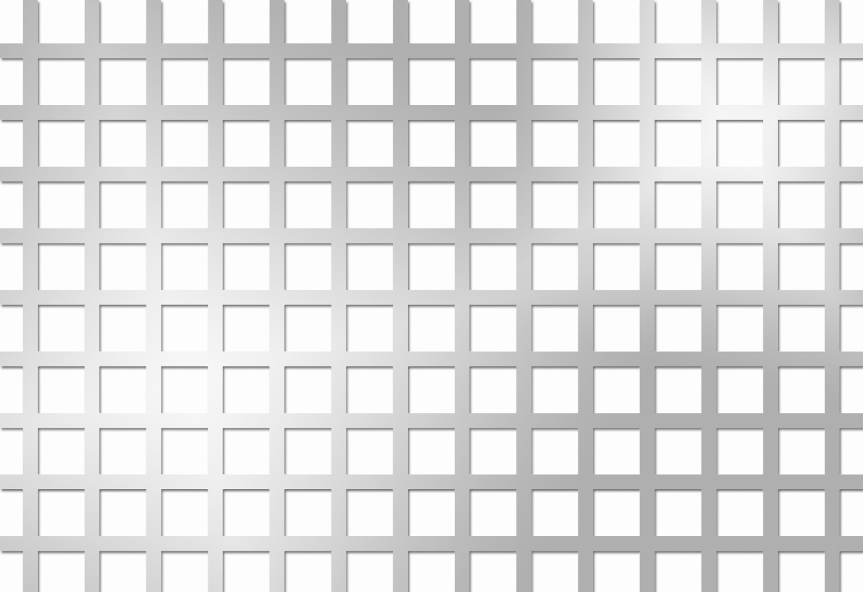 Tablă perforată inox AISI316L 1000x2000x0.8 C10X10 U13 90°